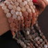 1 Strand Natural Multi Moon Stone Faceted Coin Briolettes- Gemstone Faceted  Beads -9mm-10mm- 12 Inch BR02817