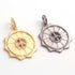 1 PC Antique Finish Pave Diamond Designer Peace Pendant - 925 Sterling Silver- Yellow Gold- Diamond Pendant 35mmx25mm PD1894