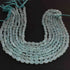 1 Long Strand Aqua Chalcedony  Smooth Briolettes -Oval Shape Briolettes - 7mmx6mm-9mmx7mm - 12.5 Inches BR02148