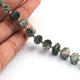 1 Strand Green Jasper Faceted Briolettes - Fancy Shape Briolettes -7mmx10mm-7mmx8mm -9 Inches BR01592 - Tucson Beads