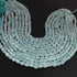 1 Strand Aqua Chalcedony  Smooth Briolettes -Oval Shape Briolettes - 7mmx6mm-9mmx7mm - 12 Inches BR02147