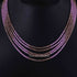 1 Long Strand Shaded Pink And Brown Cubic Zircon Faceted Rondelles Ready To Wear Necklace 3mm 10-14 Inch BR3933