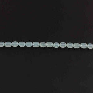 1 Long Strand  Aqua Chalcedony  Smooth Briolettes - Oval Shape Briolettes - 7mmx7mm-9mmx7mm -12.5 Inches BR02180 - Tucson Beads