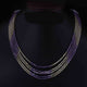 1 Long Strand Shaded Purple And Green Cubic Zircon Faceted Rondelles Ready To Wear Necklace 3mm 14 Inch BR3927 - Tucson Beads