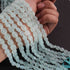 1 Long Strand  Aqua Chalcedony  Smooth Briolettes - Oval Shape Briolettes - 7mmx7mm-9mmx7mm -12.5 Inches BR02180
