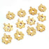 10 Pcs Beautiful Gold Flower  Charm Pendant- 24k Matte Gold Plated Pendant - 26mmx22mm GPC1387
