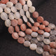 1 Strand Natural Multi Moonstone Faceted  Coin Briolettes- Gemstone Faceted  Beads -12mm-13mm- 12 Inches BR02816 - Tucson Beads