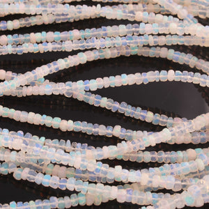 1 Long Strand Ethiopian Welo Opal Faceted Rondelles - Ethiopian Roundelles Beads 3mm-6mm 15 Inches BR03080 - Tucson Beads