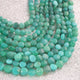 1 Strand Natural Chrysoprase Faceted Small Coin Briolettes- Gemstone Faceted  Beads -6mm-7mm- 8 Inch BR02813 - Tucson Beads