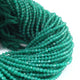 1 Long Strand Green Onyx Faceted Rondells -Gemstone Round Balls Beads 3mm-13 Inches RB0199 - Tucson Beads