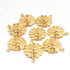 10 Pcs Beautiful Gold Flower Charm Pendant- 24k Matte Gold Plated Pendant - 29mmx23mm GPC1382