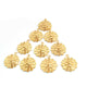 10 Pcs Beautiful Gold Flower Charm Pendant- 24k Matte Gold Plated Pendant - 29mmx23mm GPC1382 - Tucson Beads