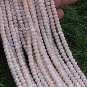 1  Strand White  Silverite Faceted Rondelles  - Gemstone Rondelles  5mm 13 Inches RB0051 - Tucson Beads