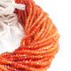 1 Strand Shaded Carnelian Rondelles - Gemstone Faceted Rondelles 4mm - 13 Inch -  RB0366 - Tucson Beads
