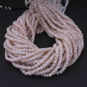 1  Strand White  Silverite Faceted Rondelles  - Gemstone Rondelles  5mm 13 Inches RB0051 - Tucson Beads
