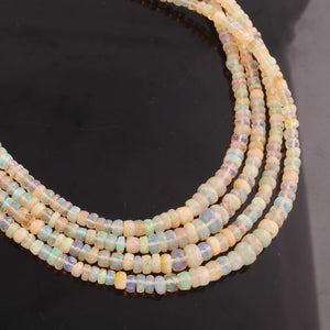 1 Long Strand Ethiopian Welo Opal Faceted Rondelles - Ethiopian Roundelles Beads 4mm-6mm 16 Inches BR03079 - Tucson Beads