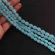 1 Long Strand  Aqua Chalcedony  Smooth Briolettes - Oval Shape Briolettes - 7mmx7mm-12mmx9mm -13 Inches BR02181 - Tucson Beads