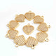 10 Pcs Beautiful Gold Heart Charm Pendant- 24k Matte Gold Plated Heart  Pendant  29mmx23mm GPC1386 - Tucson Beads