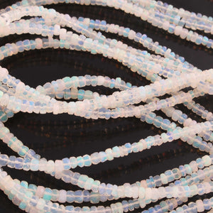 1 Long Strand Ethiopian Welo Opal Faceted Rondelles - Ethiopian Roundelles Beads 3mm-6mm 15 Inches BR03082 - Tucson Beads