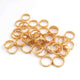 10  Pcs Copper Findings Ring Charms Round Shape - 24k Matte Gold Plated Charms - 16mm - GPC1392 - Tucson Beads