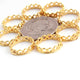 10  Pcs Copper Findings Ring Charms Round Shape - 24k Matte Gold Plated Charms - 16mm - GPC1392 - Tucson Beads