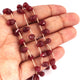 1 Strand Dyed Ruby Faceted Briolettes  -Tear Shape  Briolettes  9mmx6mm-7mmx5mm-9 Inches BR1357 - Tucson Beads