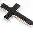 5 Pcs Black Jasper Cross 925 Silver Plated Single Bail Pendant - Electroplated With Gold Edge 72mmx38mm AR013