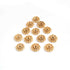 10 Pcs Beautiful Gold Flower Charms Round Shape - 24k Matte Gold Plated Charms -14mm GPC1395