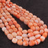 1 Strand Orange Opal Smooth Tumble Shape Beads,  Plain Nuggets Gemstone Beads 9mmx6mm-16mmx10mm 16 Inches BR02843