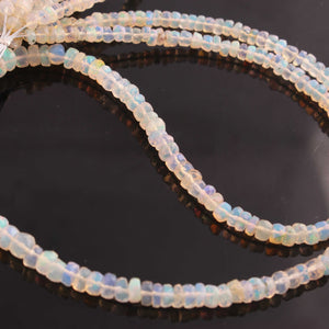 1 Long Strand Ethiopian Welo Opal Faceted Rondelles - Ethiopian Roundelles Beads 3mm-6mm 15 Inches BR03078 - Tucson Beads