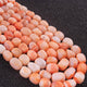 1 Strand Orange Opal Smooth Tumble Shape Beads,  Plain Nuggets Gemstone Beads 9mmx6mm-16mmx10mm 16 Inches BR02843 - Tucson Beads