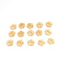 10 Pcs Beautiful Gold Flower Charms Round Shape - 24k Matte Gold Plated Charms -8mm GPC1396