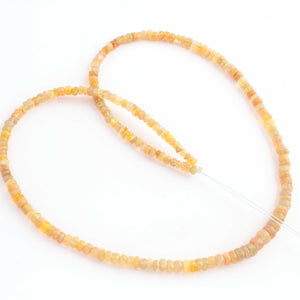 1 Long Strand Ethiopian Welo Opal Faceted Rondelles - Ethiopian Roundelles Beads 4mm-6mm 16 Inches BR3894 - Tucson Beads