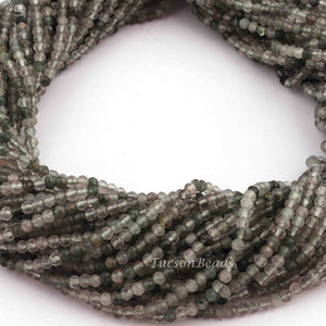 5 Long Strands Ex+++ Quality Green Rutile Faceted Rondelles  - Roundel Beads 2mm 13 Inch RB217 - Tucson Beads