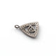1 Pc Pave Diamond Antique Triangle Shape Charm Pendant -925 Sterling Silver  13mmX12mm PDC1334 - Tucson Beads
