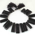 1 Strand Black Onyx  Faceted Rectangle Shape Briolettes - Jewelry Making Supplies - 38mmx12mm-20mmx11mm 9 Inch BR3261