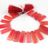 1 Strand Shaded Pink Chalcedony  Faceted Rectangle Shape Briolettes - Jewelry Making Supplies - 35mmx9mm-20mmx8mm 9 Inch BR3239
