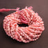 1 Long Strands Pink Opal Smooth Oval Shape Briolettes - Pink Opal Oval Beads -4mm-8mm -13 inches BR02479