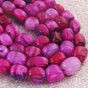 1 Strand Hot Pink Opal Opal Smooth Tumble Shape Beads,  Plain Nuggets Gemstone Beads 11mmx9mm-13mmx10mm 16 Inches BR02850 - Tucson Beads