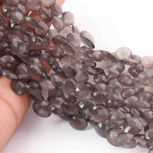 1 Strand Gray moonstone Faceted Heart Briolettes - Moonstone Heart Shape Briolettes -10mm-12mm- 8 Inches BR01127 - Tucson Beads