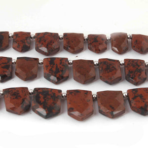 1 Strand Red Jasper Faceted Fancy Shape Briolettes - Jewelry Making Supplies - 21mmx14mm-16mmx11mm 9 Inch BR3236 - Tucson Beads