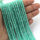 5 Long Strand  Green Chalcedony Faceted Beads Rondelles - Round gemstone Rondelles beads- 4mm 13 Inch Long RB0312 - Tucson Beads