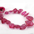 1 Long Strand Pink Crystal Faceted Briolettes -Fancy Shape  Briolettes 28mmx26mm-13mm -7.5 Inches BR0262