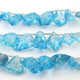 1 Long Strand Blue Crystal Faceted Briolettes - Fancy Shape  Briolettes 12mmx10mm-27mmx13mm - 8 Inches BR0272 - Tucson Beads
