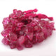 1 Long Strand Pink Crystal Faceted Briolettes-Fancy Shape  Briolettes 31mmx25mm-10mmx11mm -8 Inches BR0263 - Tucson Beads