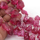 1 Long Strand Pink Crystal Faceted Briolettes-Fancy Shape  Briolettes 31mmx25mm-10mmx11mm -8 Inches BR0263 - Tucson Beads