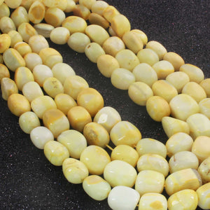 1 Strand Top Quality Yellow Opal Smooth  Tumble Nuggets Shape Beads Briolettes 6mmx6mm-15mmx10mm- 16 Inches BR02485 - Tucson Beads
