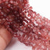 1 Strand Strawberry Quartz  Faceted Briolettes -Pear Shape Briolettes - 8mmx5mm-10mmx6mm - 8 inch BR01123