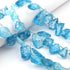 1 Strand Blue Crystal Faceted Briolettes - Fancy Shape  Briolettes 11mmx10mm-29mmx17mm - 9 Inches BR0271