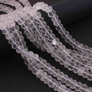 1 Strand Crystal Faceted  Rondelles- Rondelles Beads -8 mm - 10 Inches BR0624 - Tucson Beads